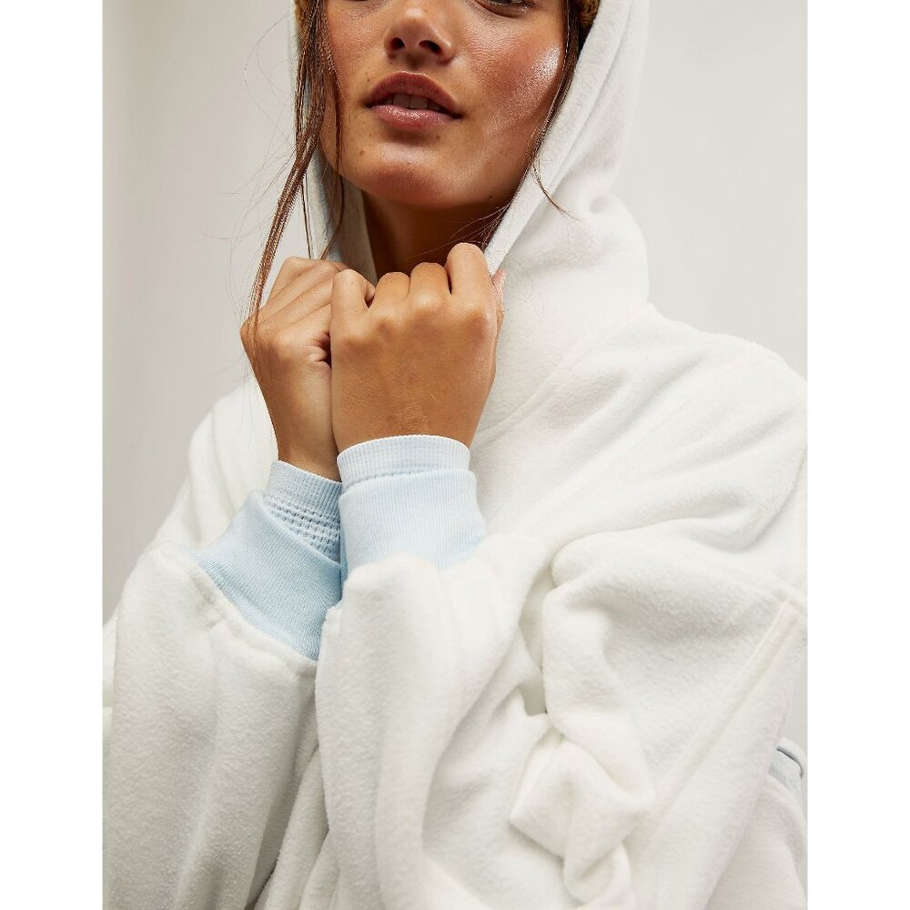 NWOT FP Movement by Free People White and Light Blue Hoodie - Picture 5 of 8